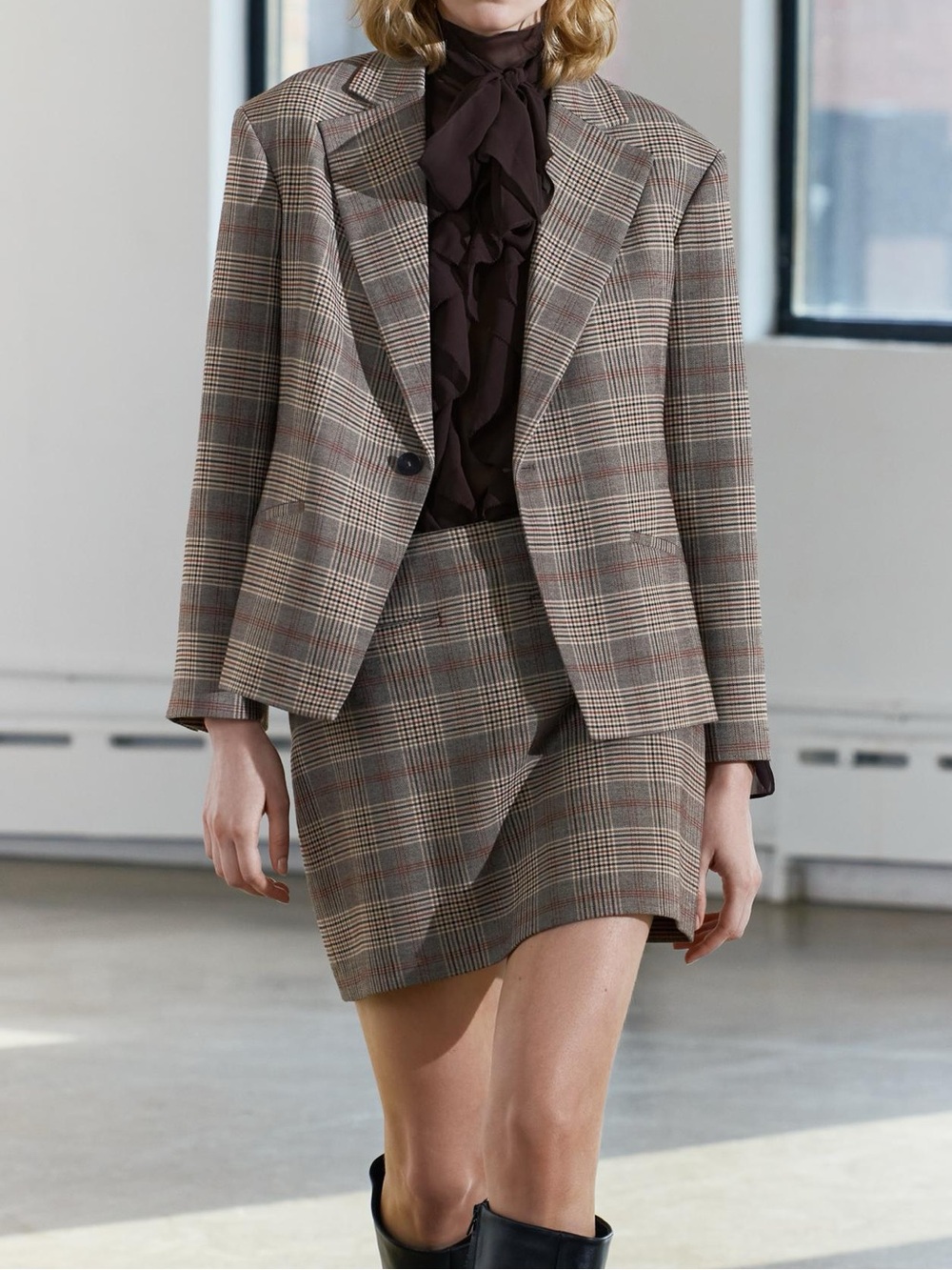 ZARA CHECKERED SHORT SKIRT ZW COLLECTION